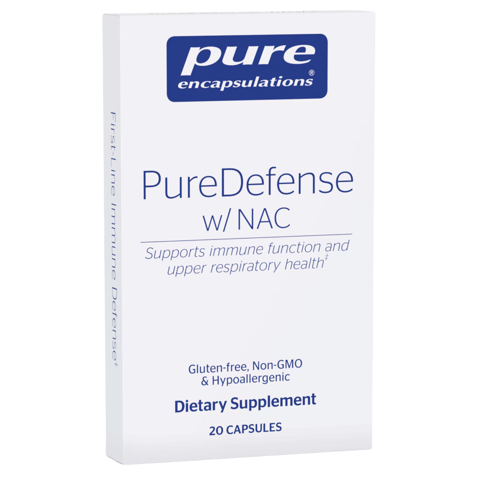 Pure Encapsulations, PureDefense w/NAC travel pack, 20 Capsules UPC 766298017228 | Hilife Vitamins